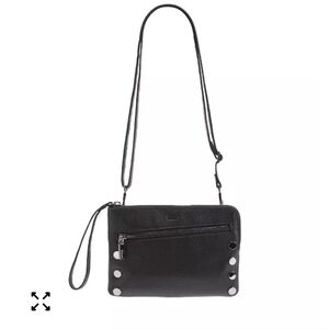 Hammit Black Leather Crossbody Bag